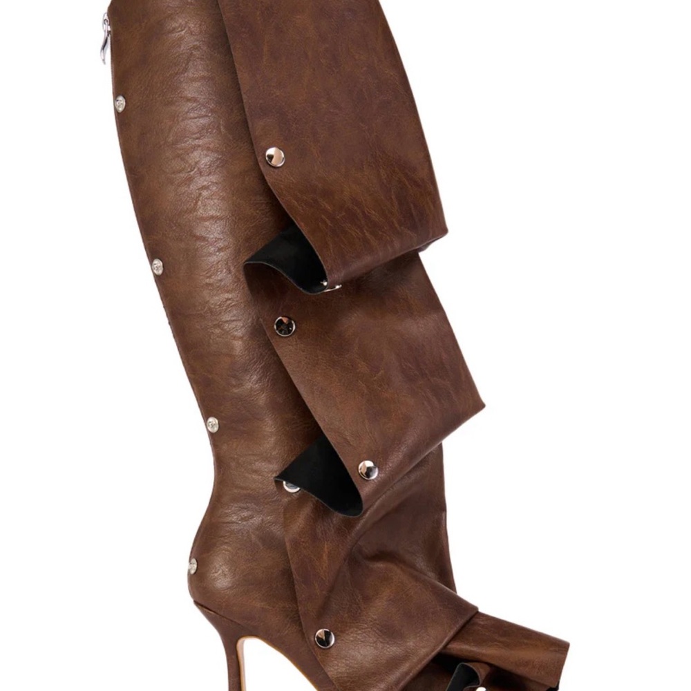 Azalea Wang Brown Knee-High Women's Boots